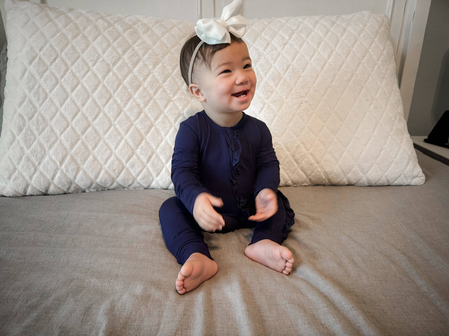 Midnight - Ruffle Bamboo Sleeper