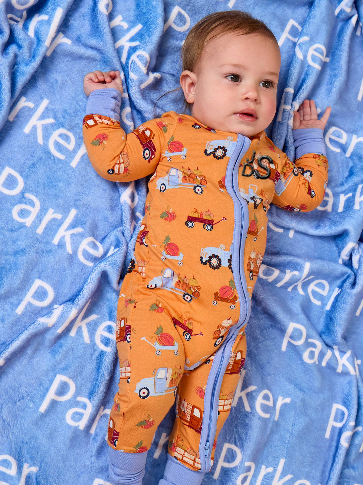 Baby Bamboo Viscose Harvest Haul Convertible One Piece Footie Pajama