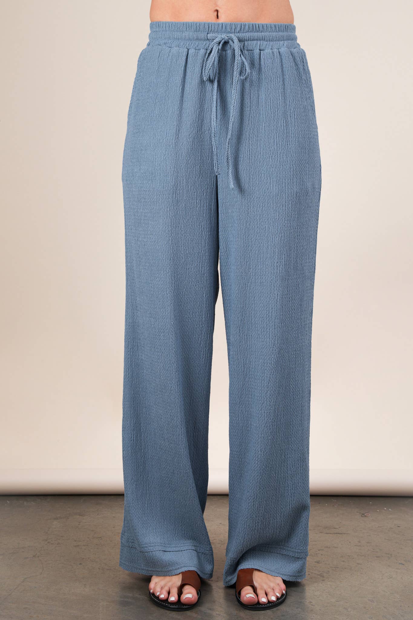 Textured Knit Casual Top & Pants Set