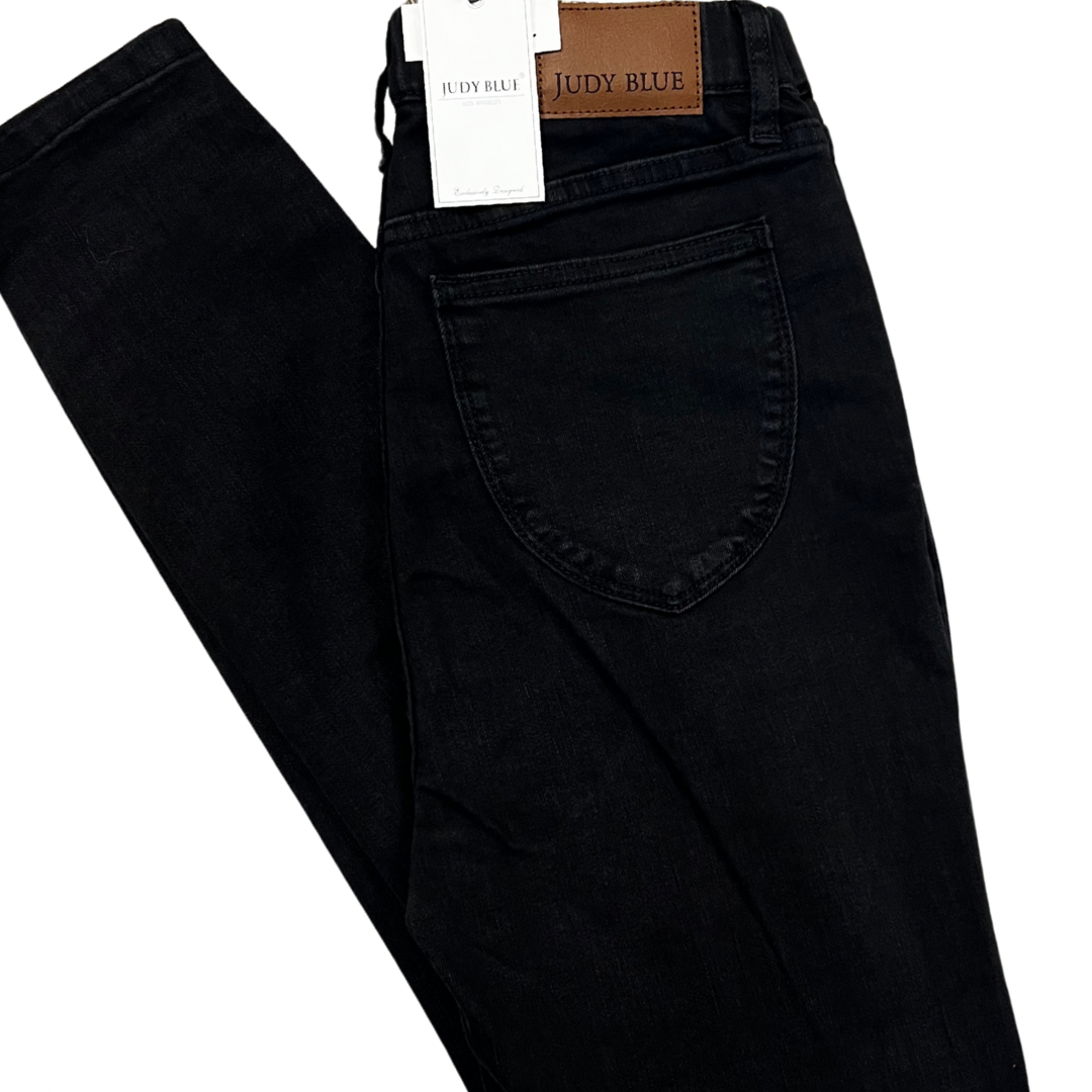 Eva - Judy Blue High waist black pull-on skinny jeans