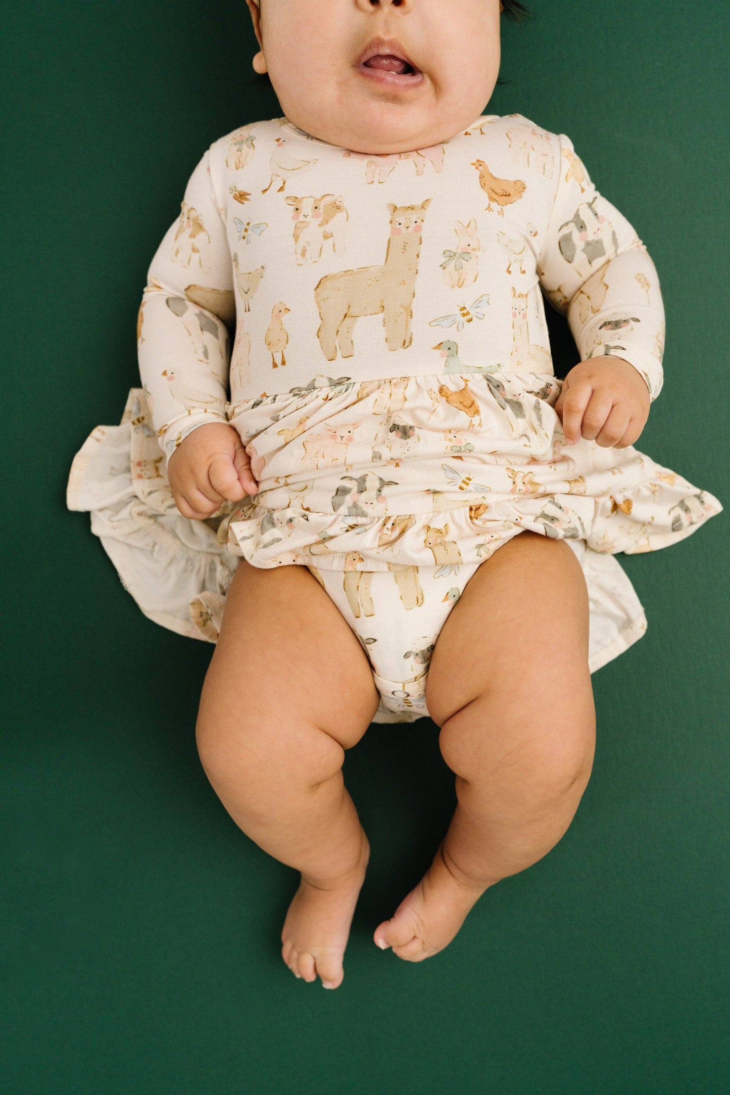 Spring Farm Long Sleeve Bodysuit Bamboo Dress