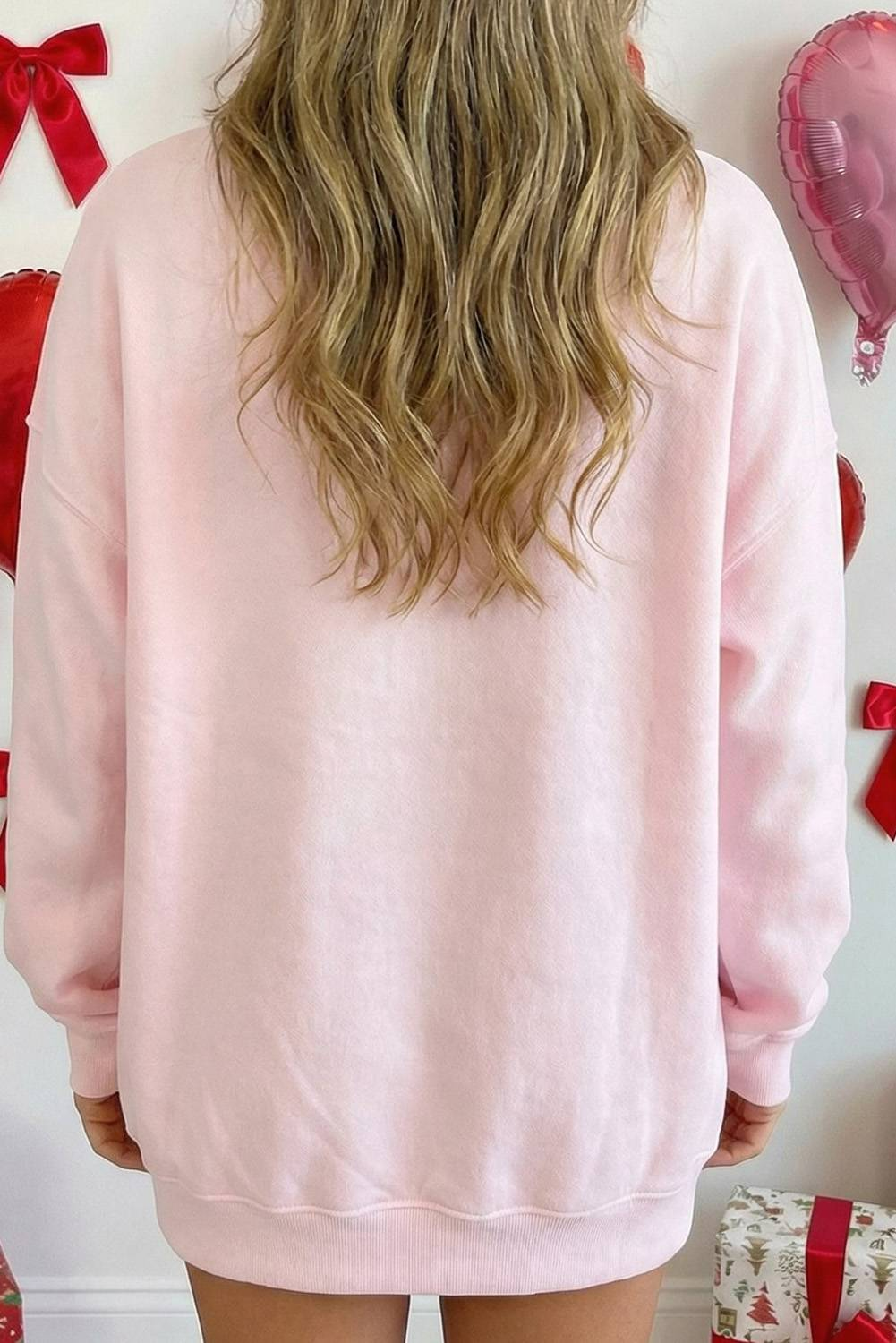 Sweetheart Patchwork Mockneck Sweatshirt