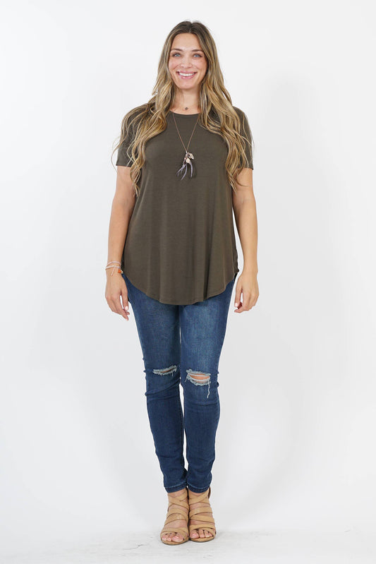 Plus- Rayon Basic Tee