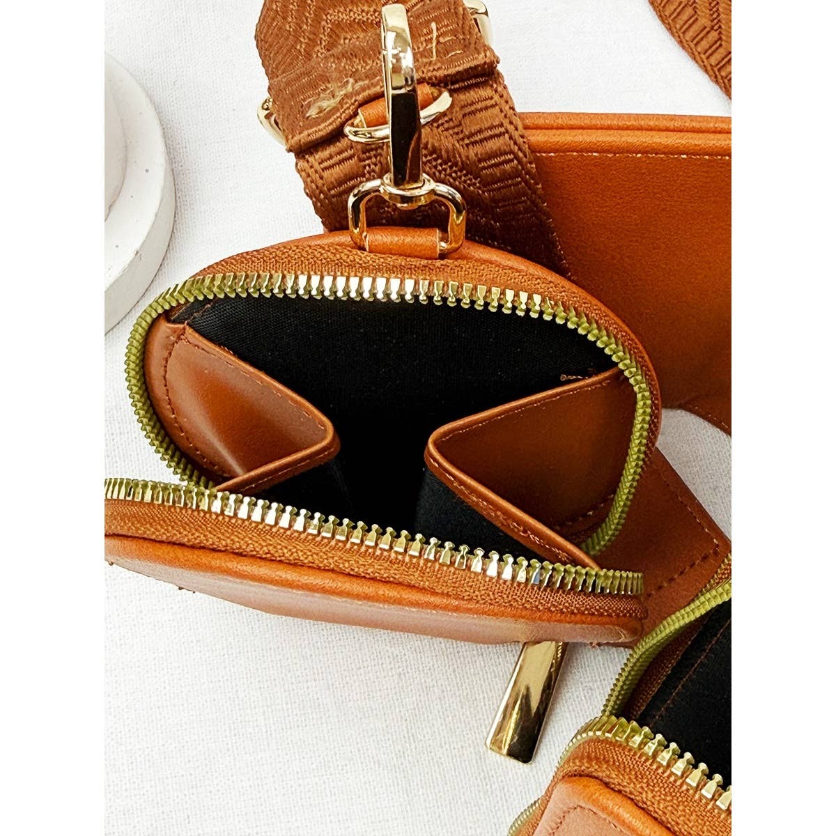 Faux Leather Sling Bag w/coin purse