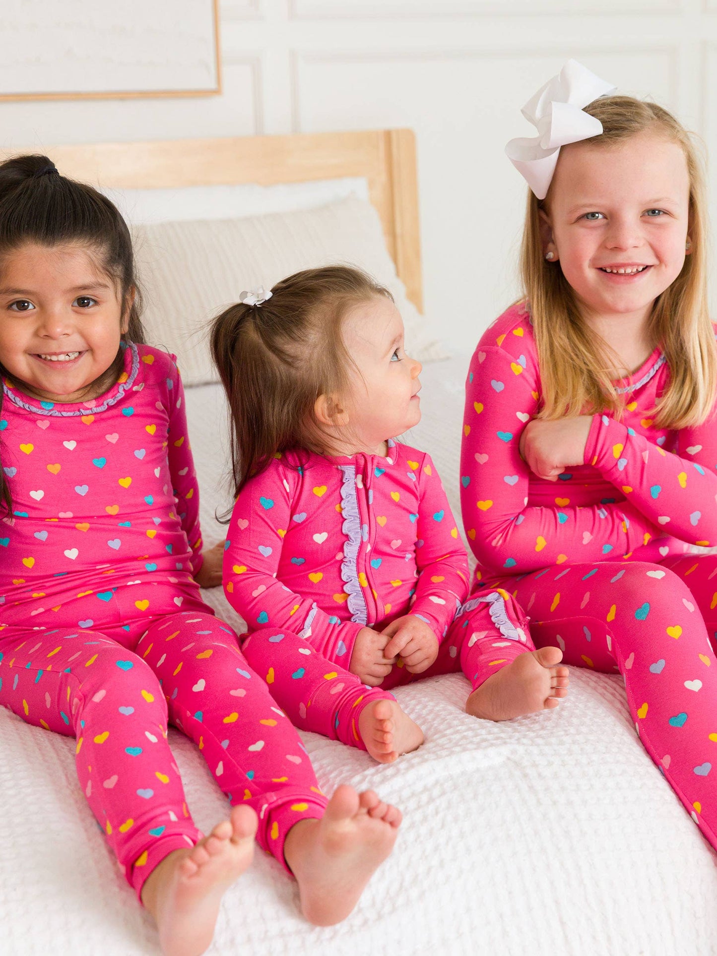 Hearts Convertible Ruffle Footie Pj