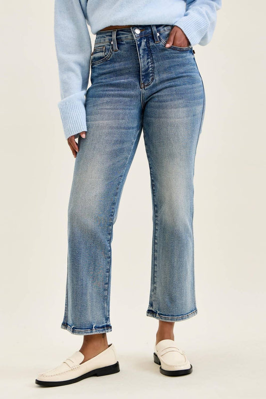 Peggy- High waist - tummy control-Ankle Straight Judy Blue jeans