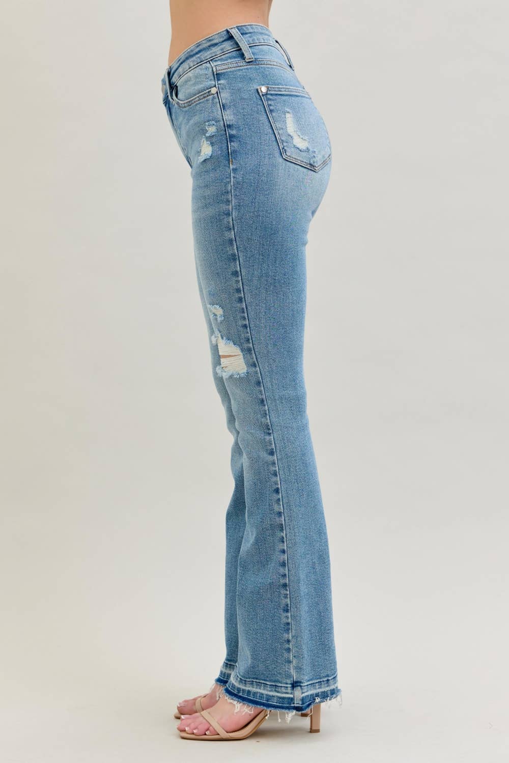 Savannah- Mid rise Destroy Bootcut Judy blue jeans