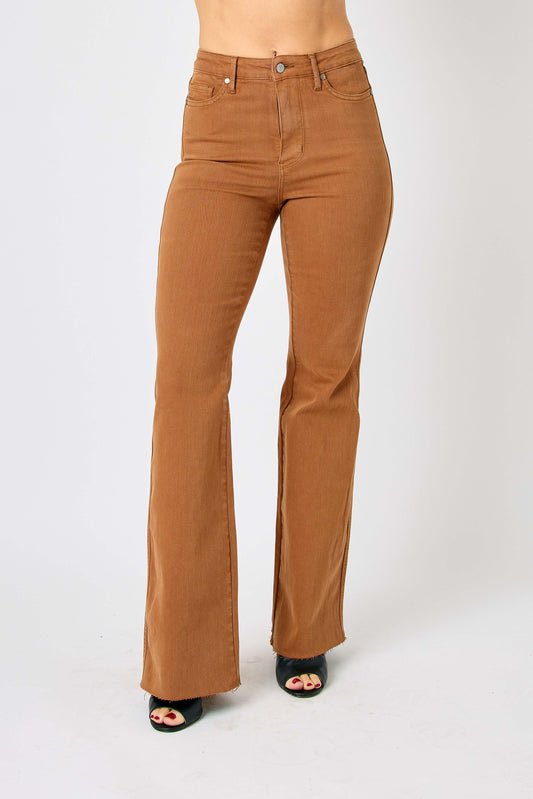 Emily- Judy Blue brown high rise flare