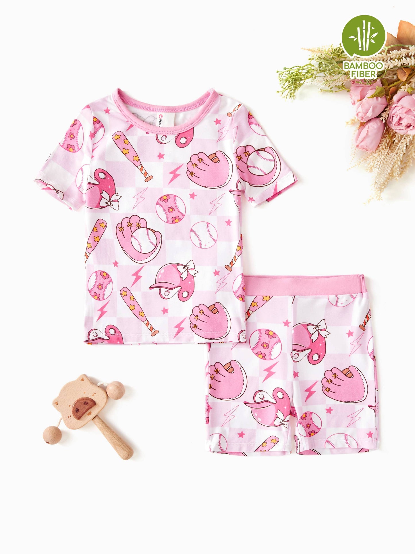 Softball Bamboo Pajamas - Short Sleeve