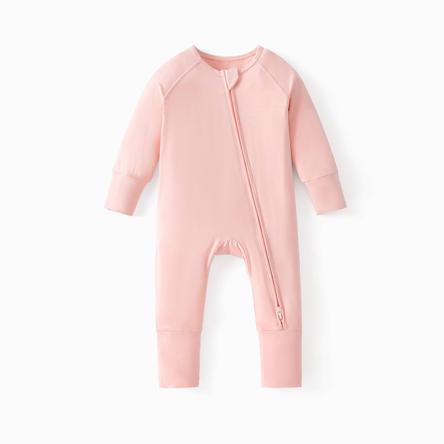 Solid Bamboo Baby Romper Zippered