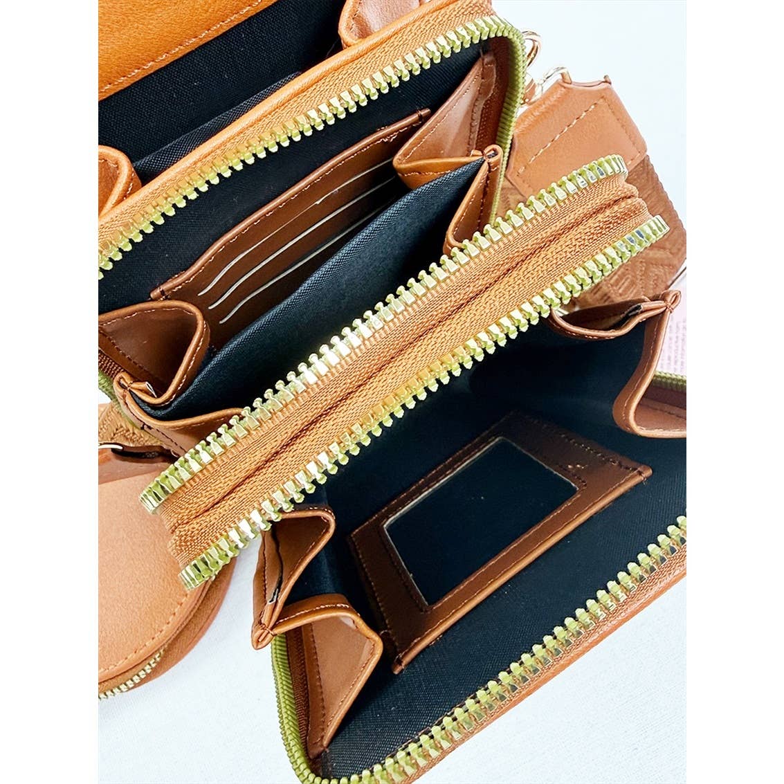 Faux Leather Sling Bag w/coin purse