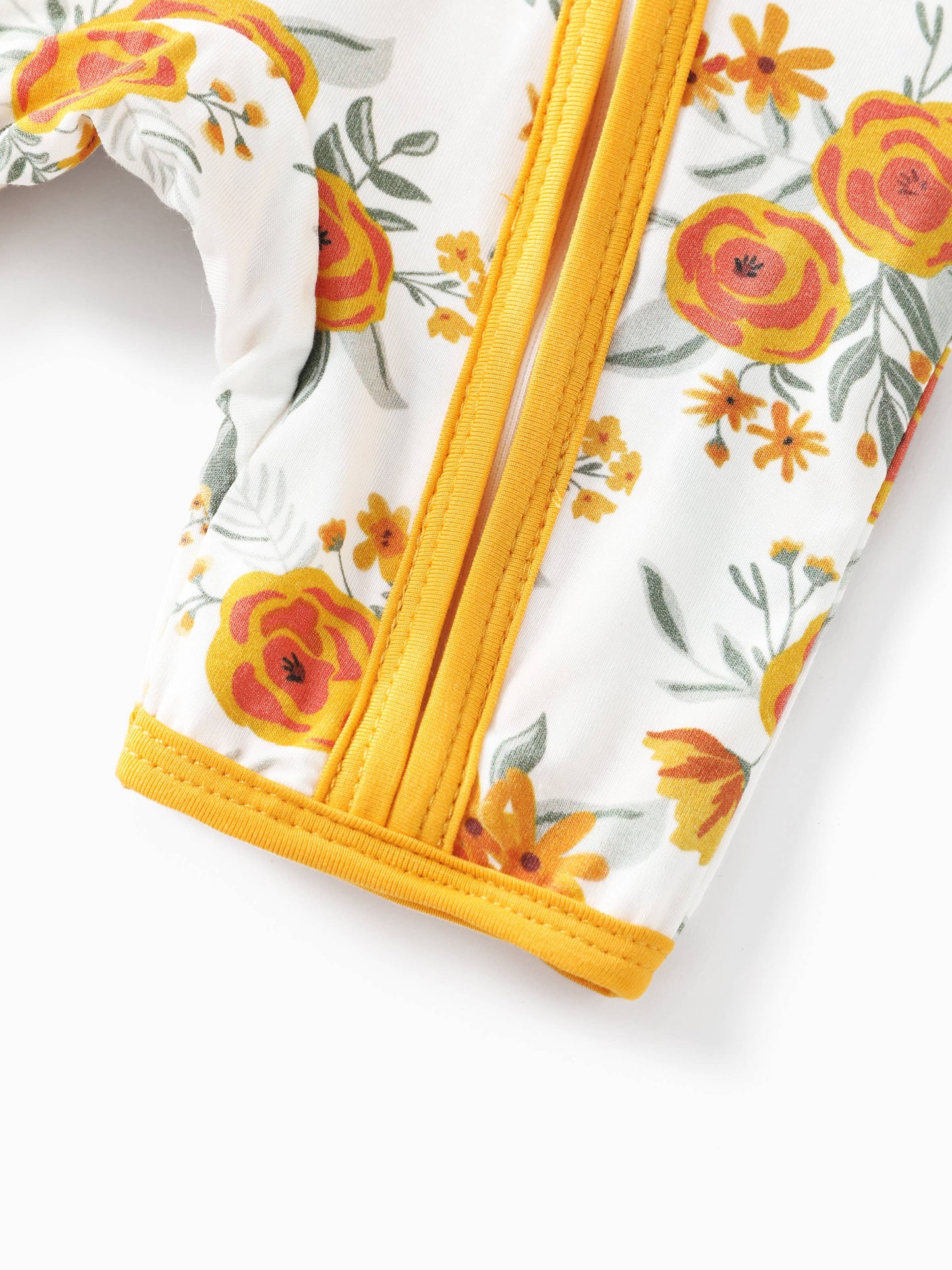 Sweet Bamboo Girl Pajamas Set orange Floral