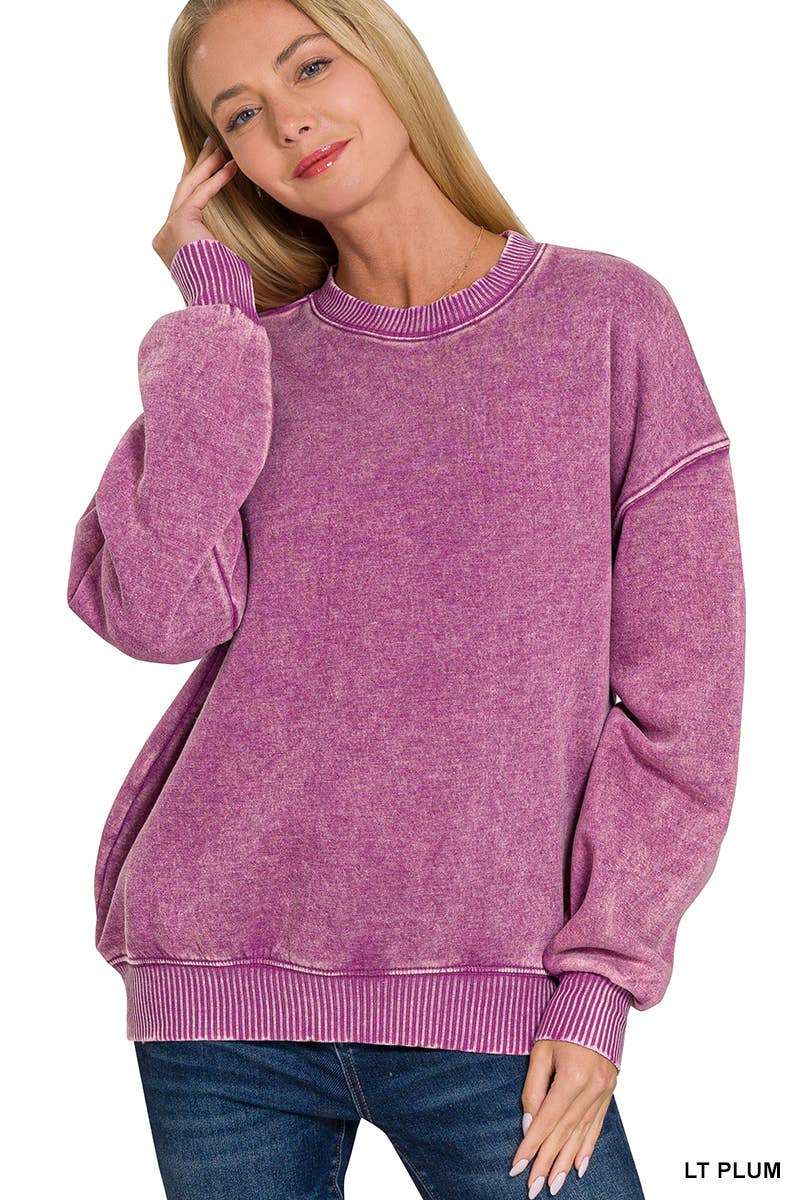 Acid Wash Oversized Sweatshirt