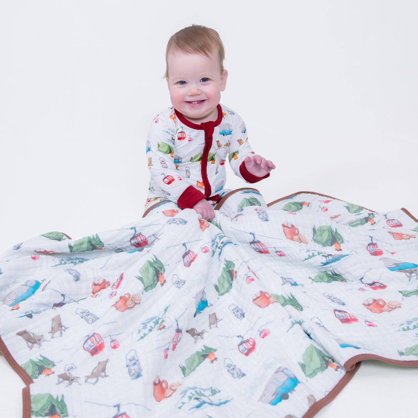 Bamboo Baby Convertible Zipper Pajama Campfire Crew
