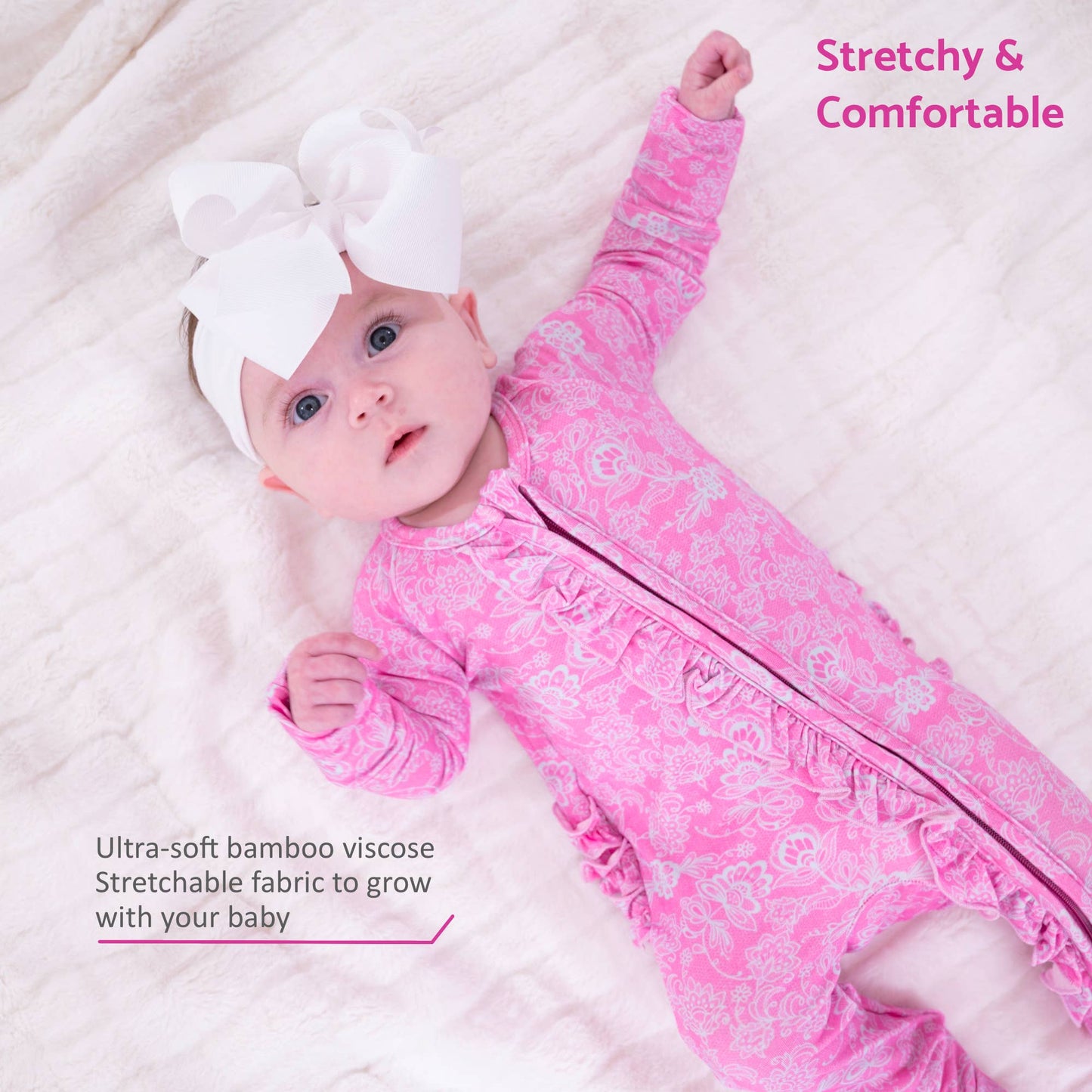 Lovely in Lace Baby Girl Bamboo Pajamas