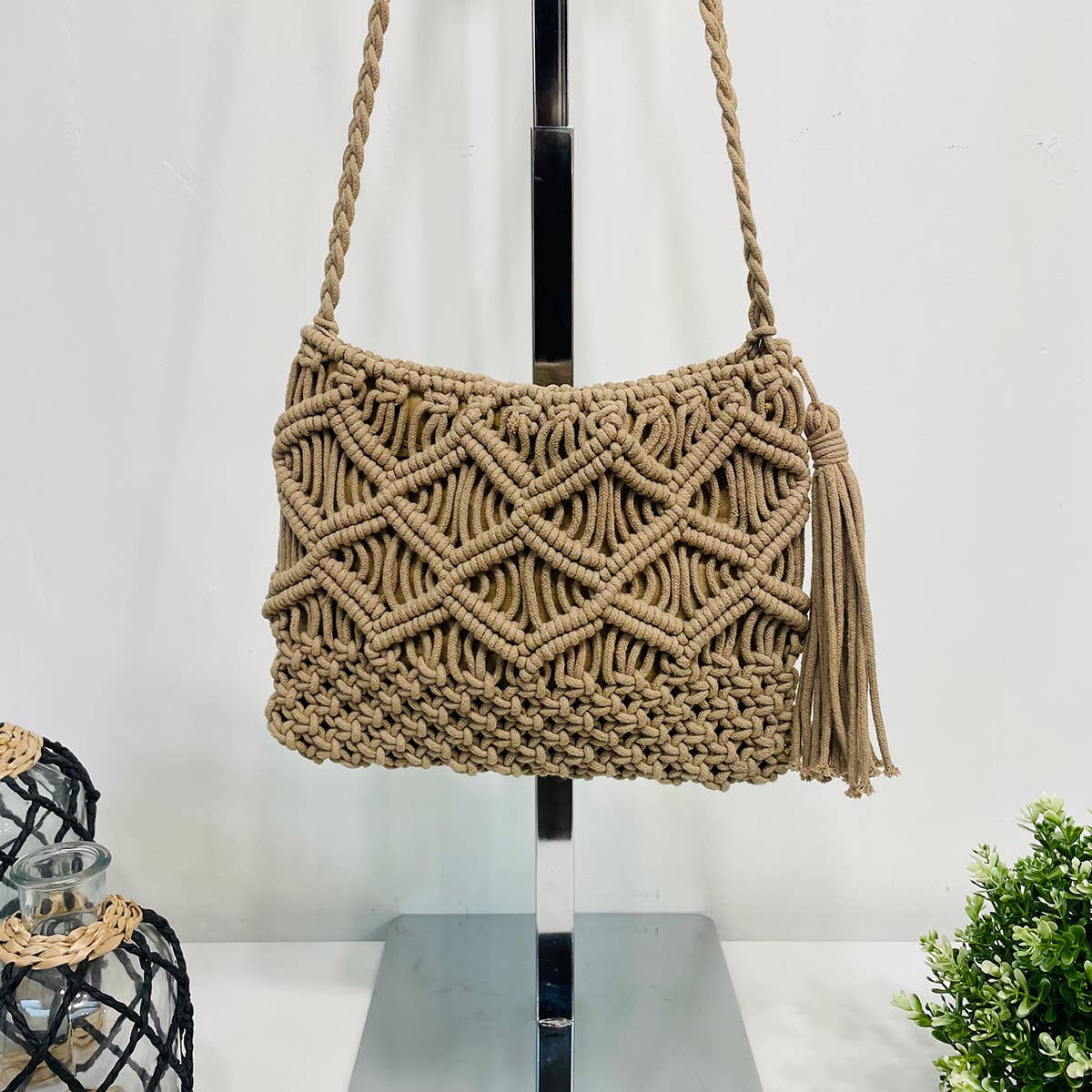 Woven Cotton Crossbody Macrame Bags