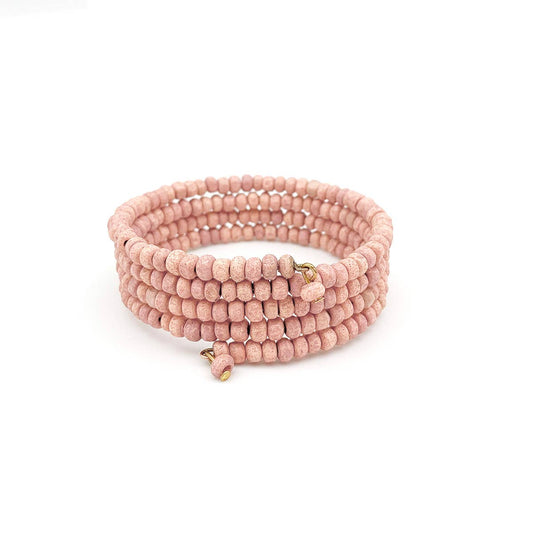 Sachi - Blush Pink Coil Bracelet