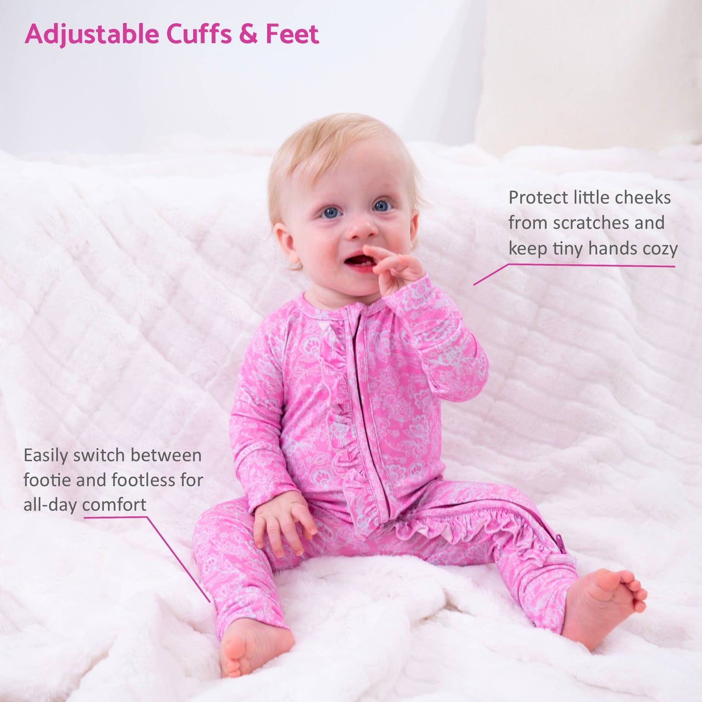 Lovely in Lace Baby Girl Bamboo Pajamas