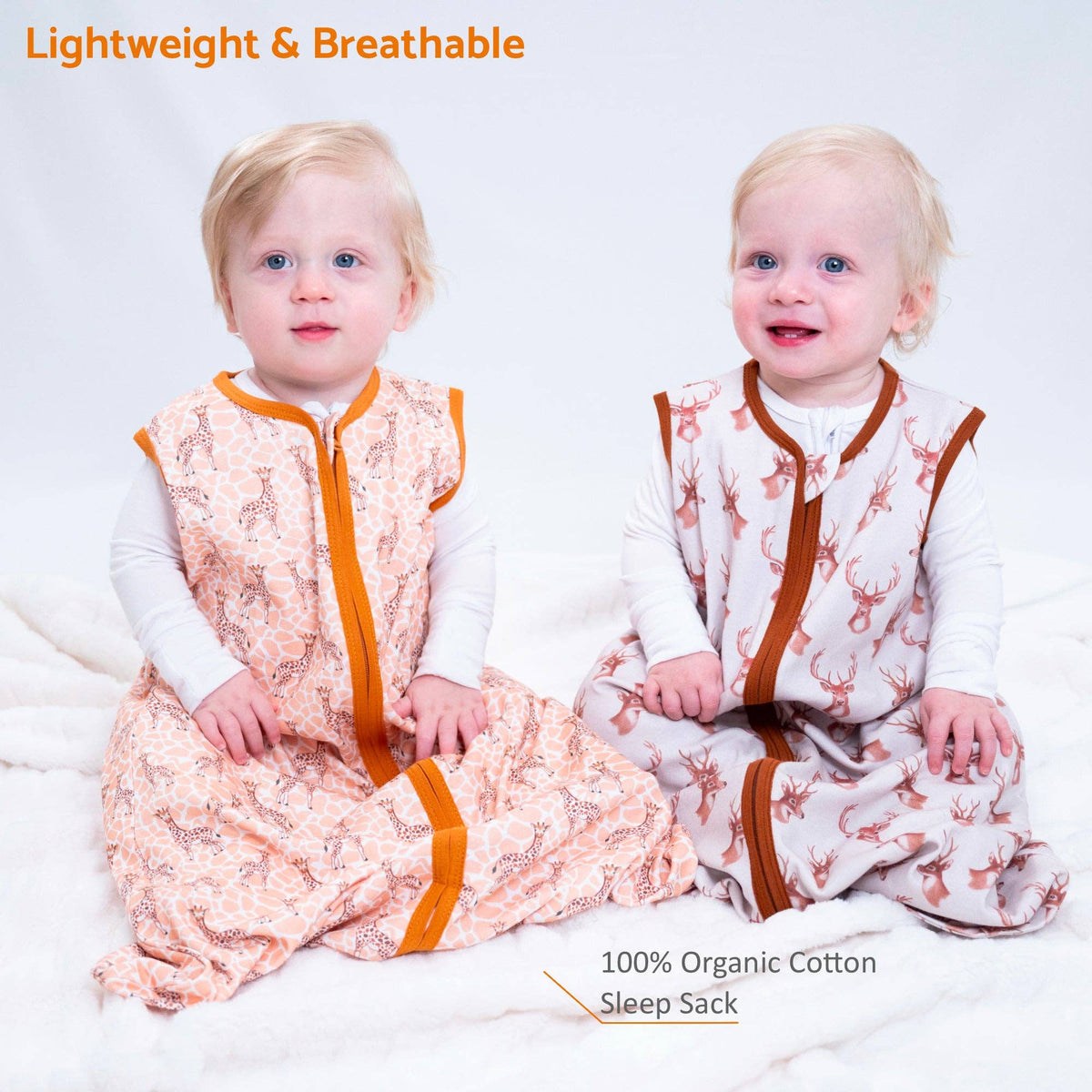 Organic Cotton Sleep Sack 0.5 TOG Gentle Giant