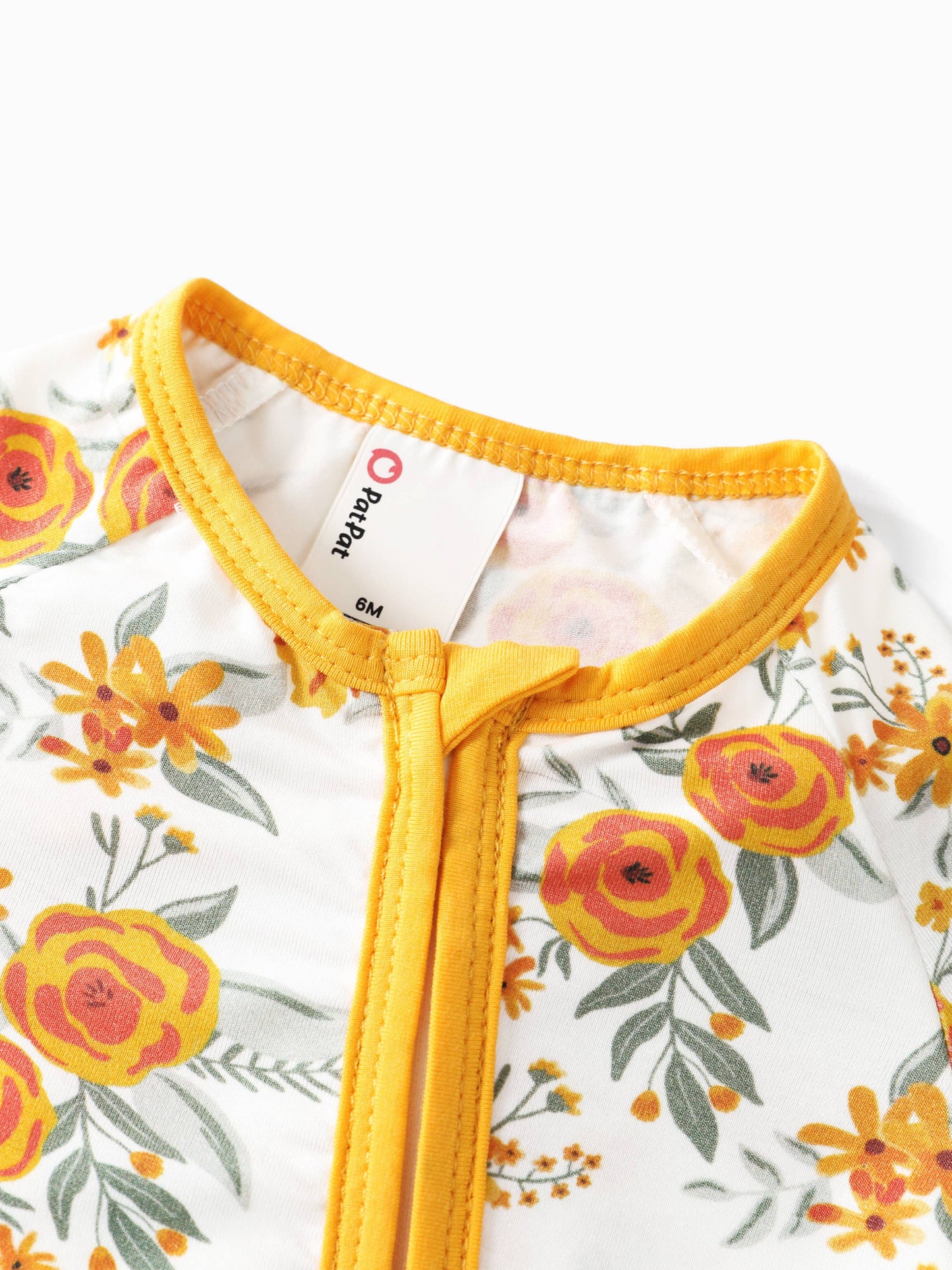 Sweet Bamboo Girl Pajamas Set orange Floral