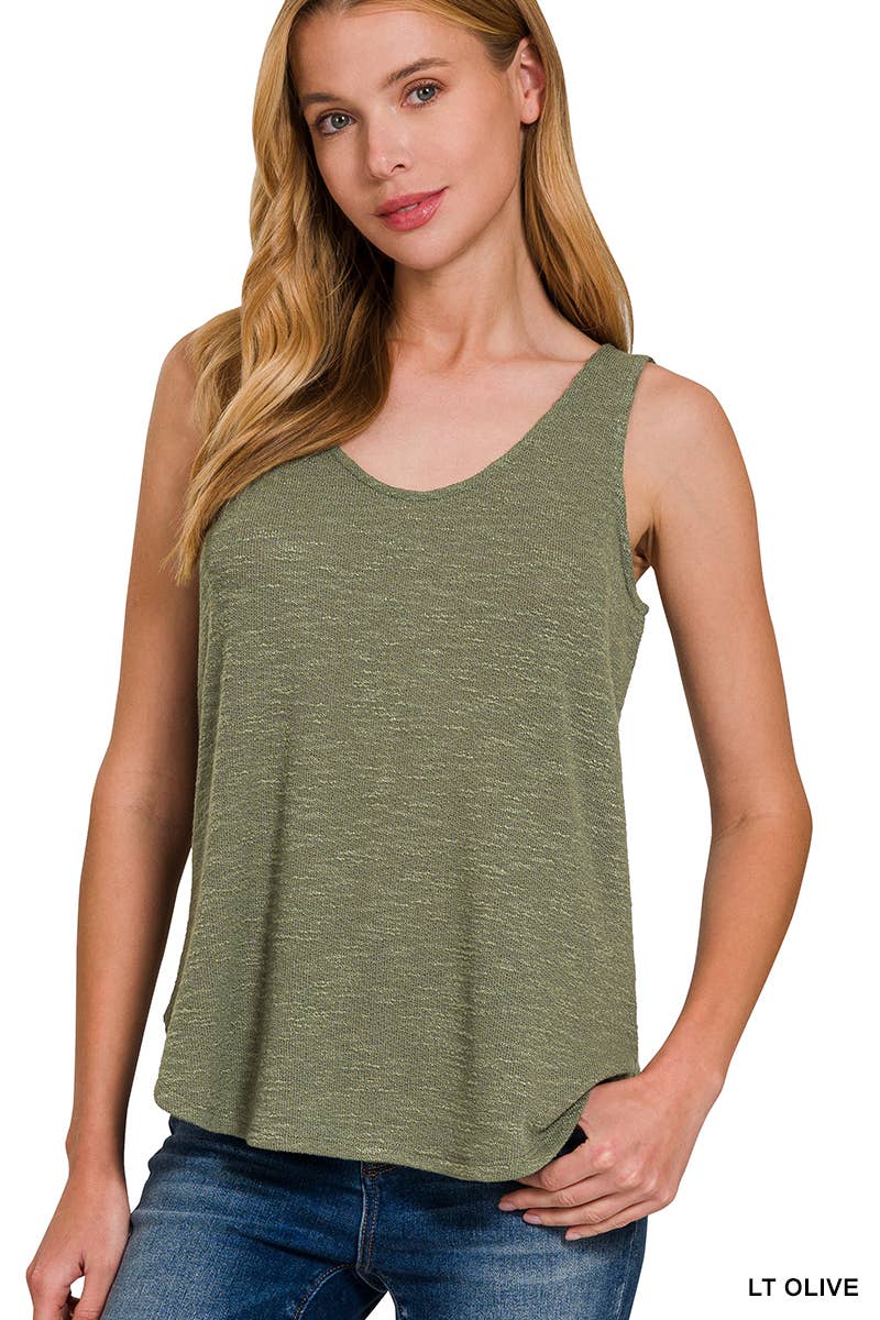 Double Scoop Neck Tank Top