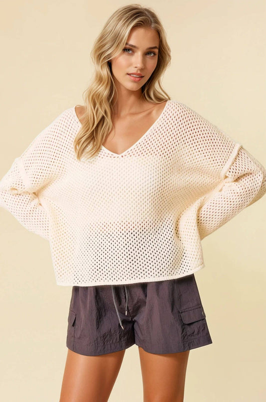 V-Neck Knit Top