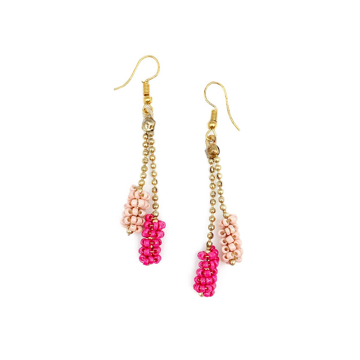 Sachi Dual Beaded Tube earrings