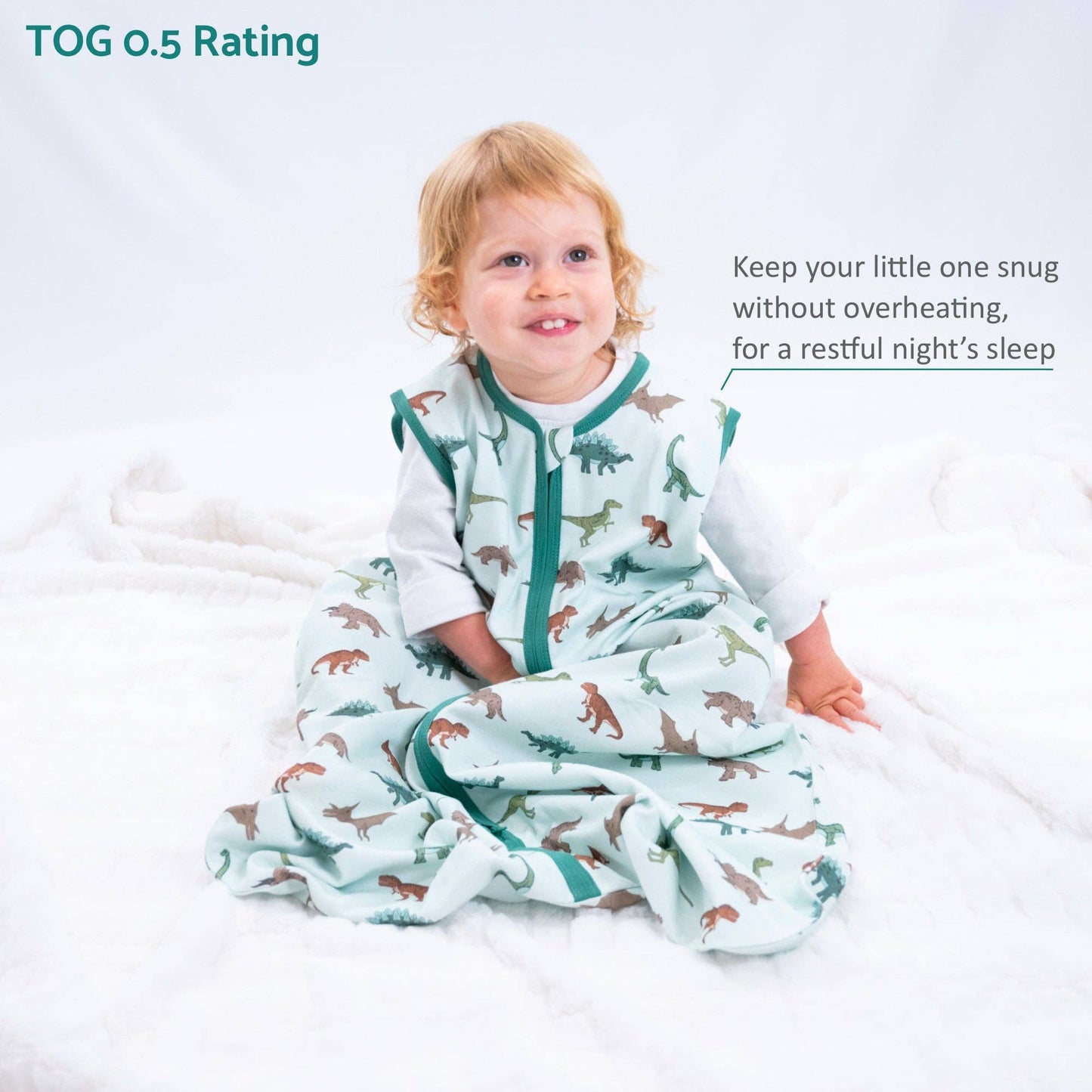 Organic Cotton Sleep Sack 0.5 TOG Dinosaur
