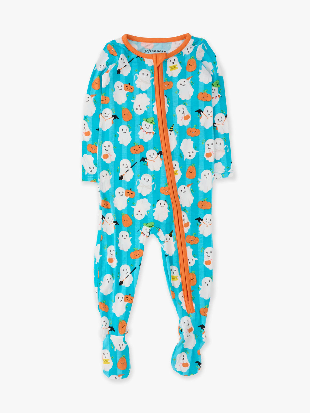 Baby Bamboo Viscose Halloween Boo Bash Footed One Piece Pajama