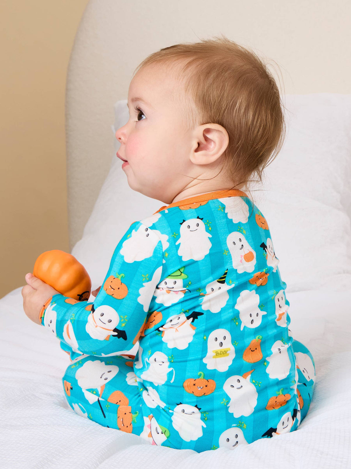 Baby Bamboo Viscose Halloween Boo Bash Footed One Piece Pajama