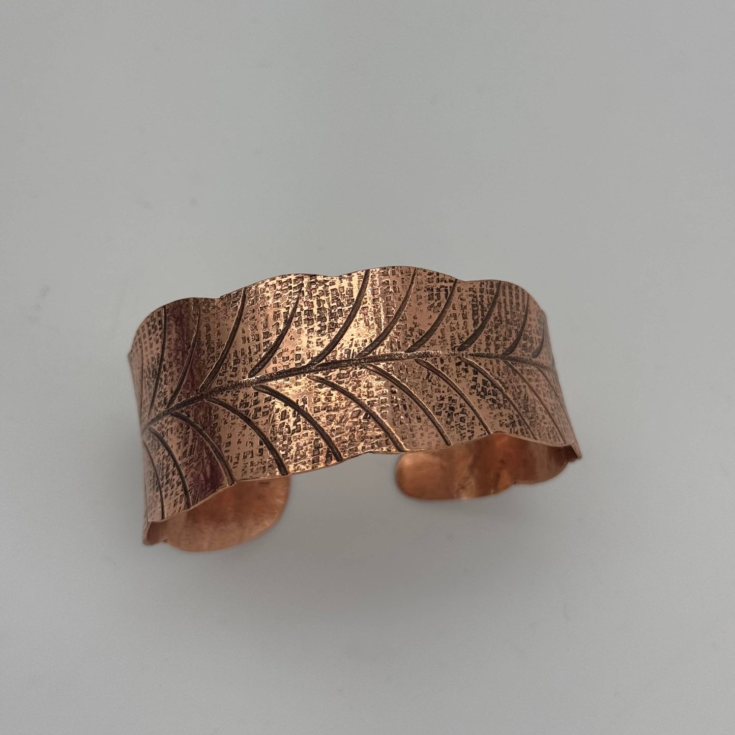 Leaf Vine Pattern Copper Cuff