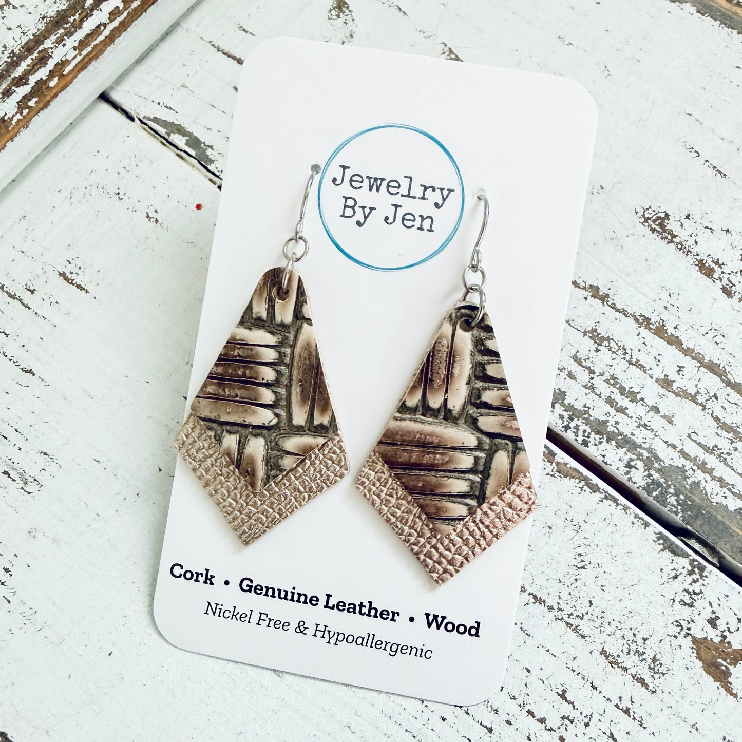 Taupe Weaved- earrings