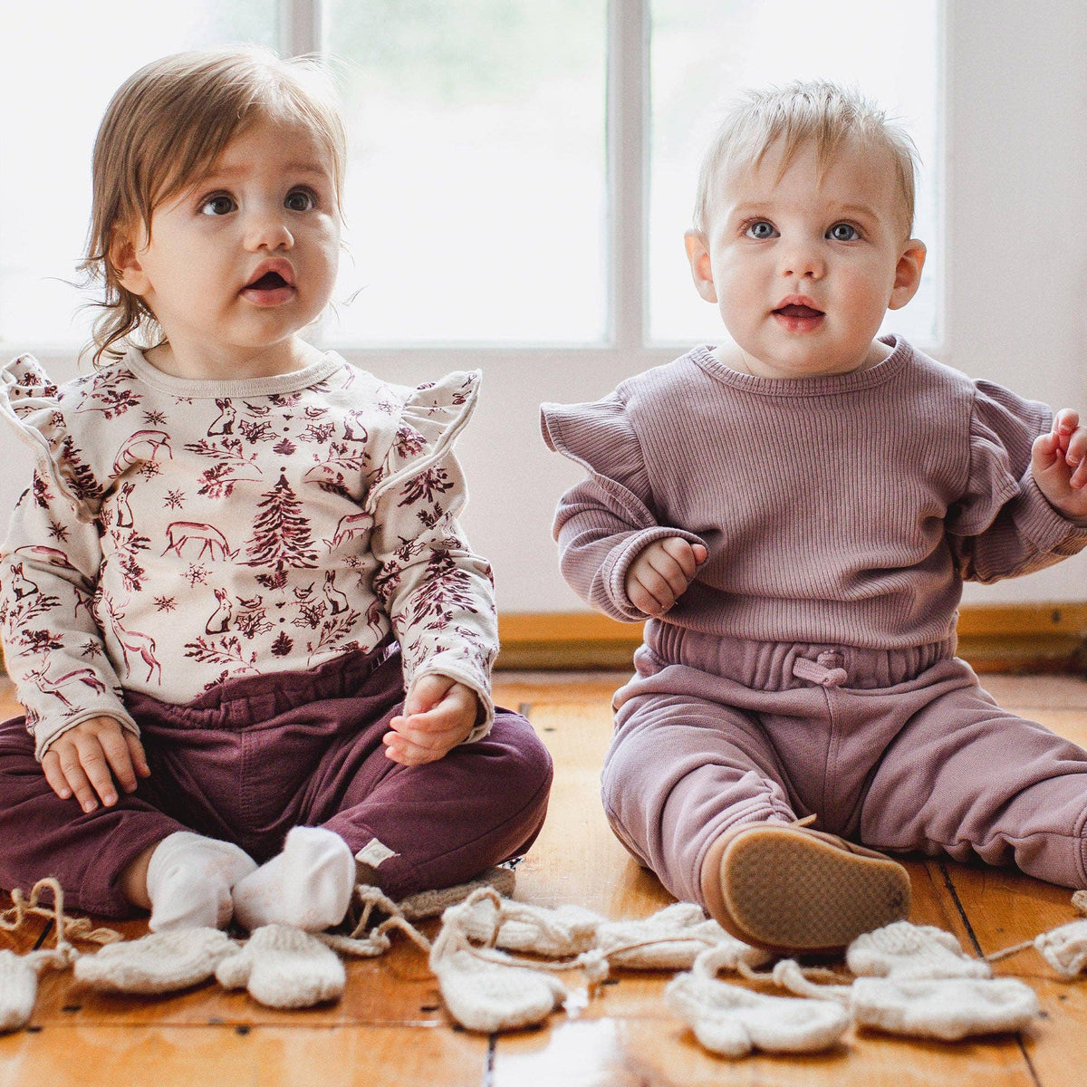 Snowflakes & Woodland Story Baby Bodysuits - 3 Pack