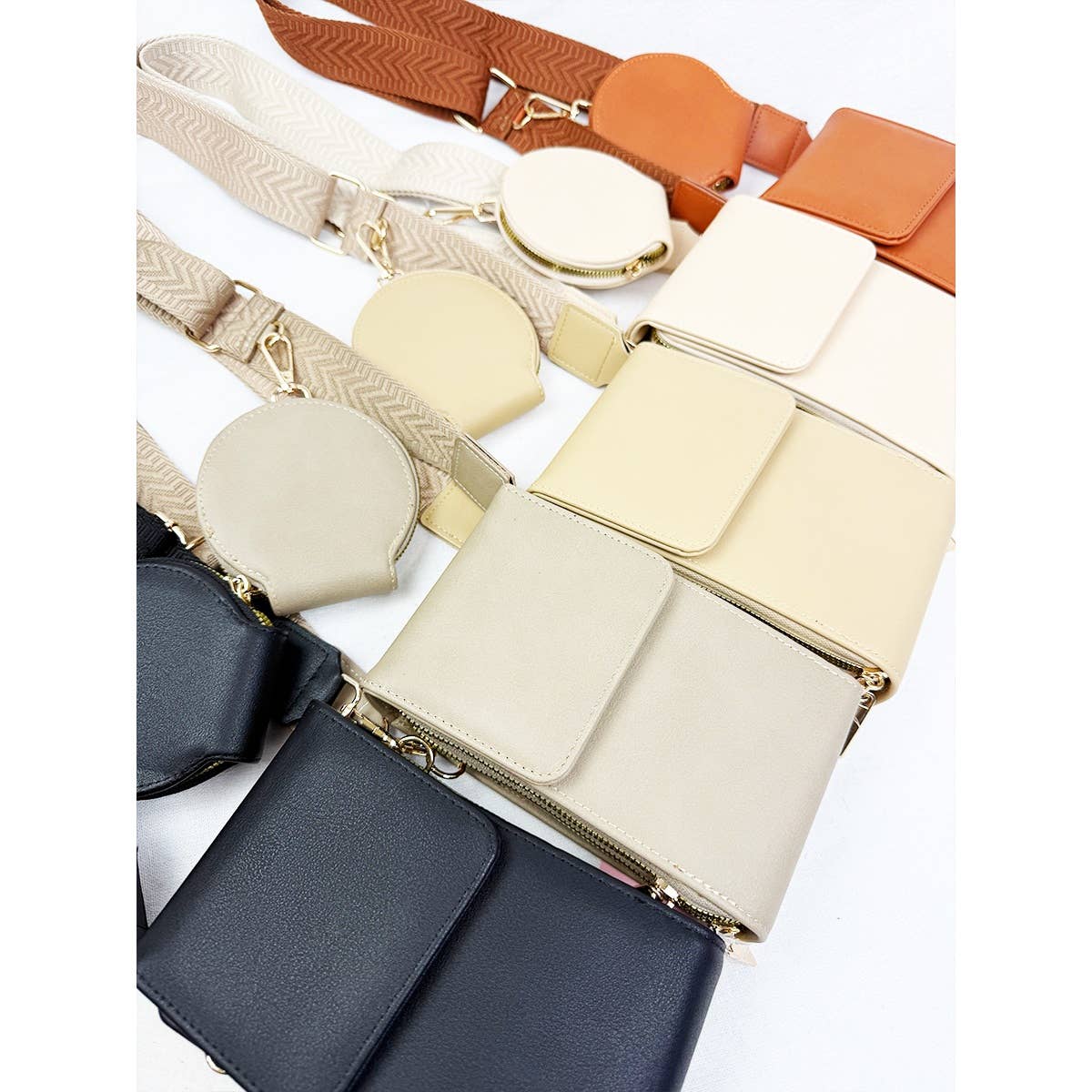 Faux Leather Sling Bag w/coin purse