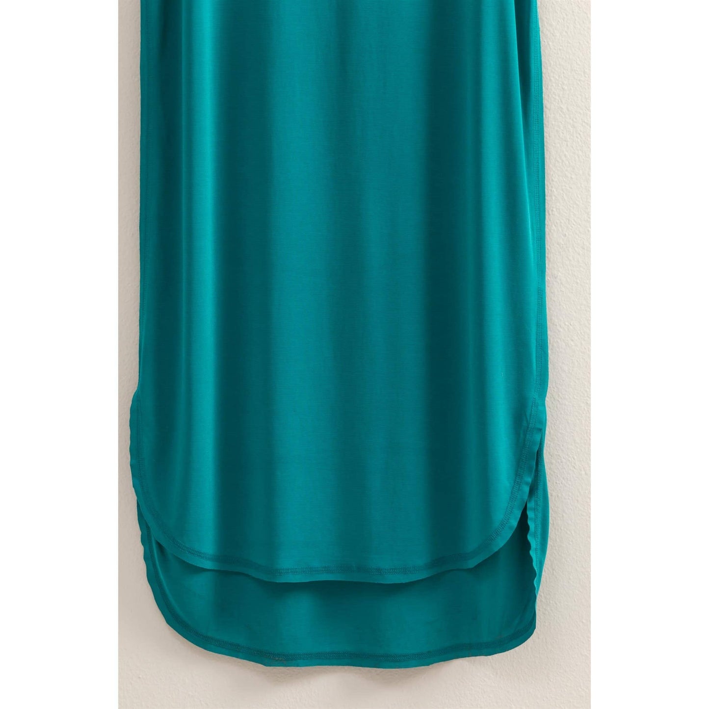 Teal Soft High Low Midi Dress
