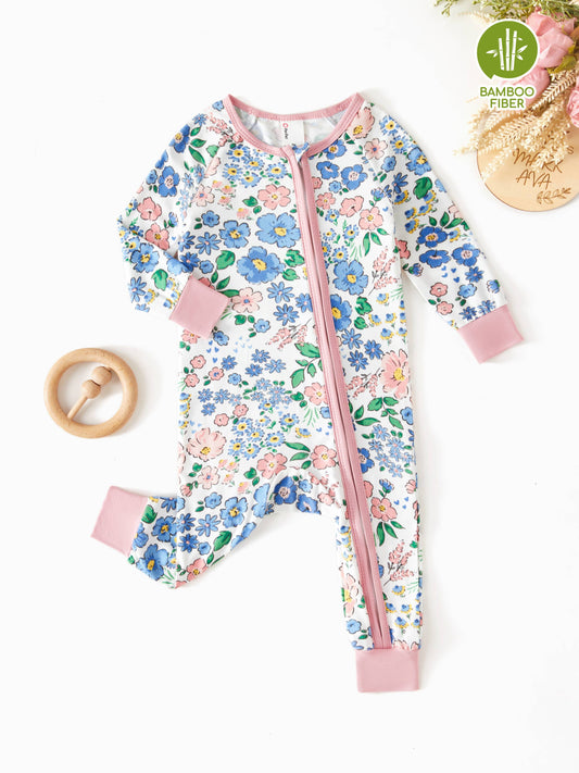 Pastel Floral Sweet Baby Girl Jumpsuit