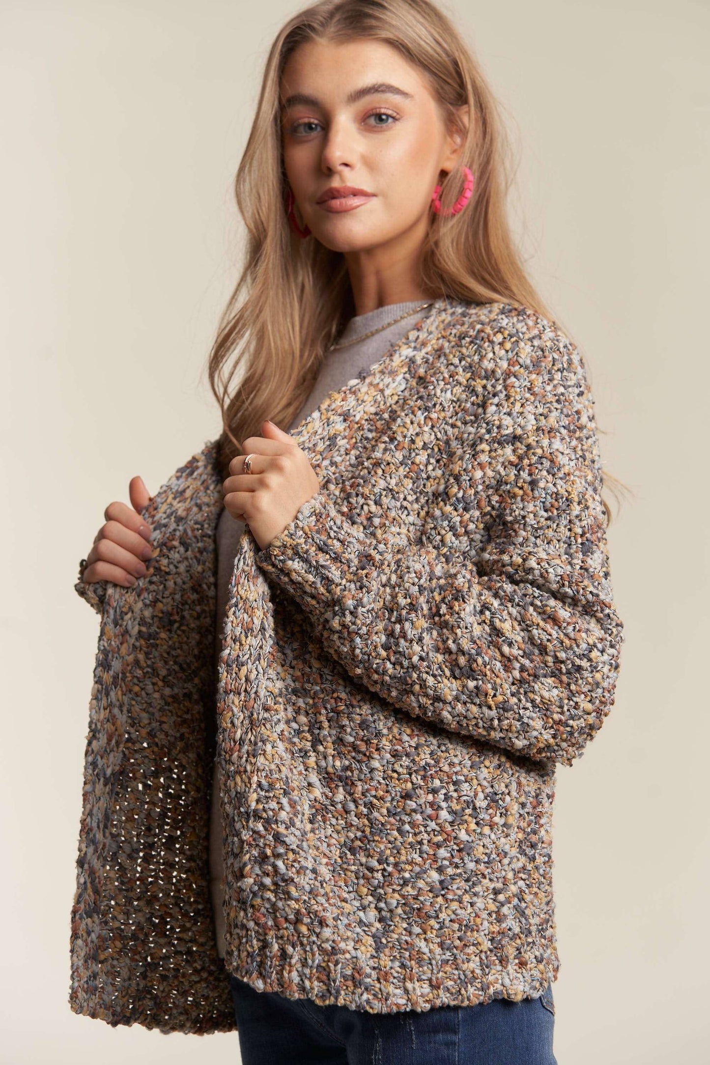 Multicolor cardigan sweater