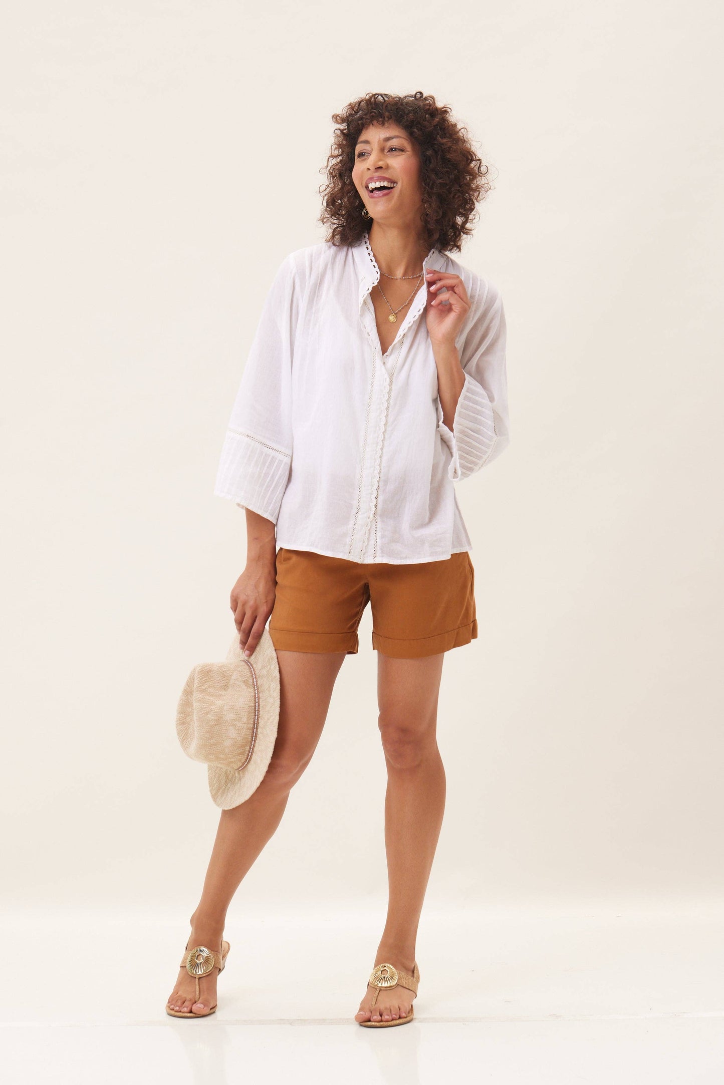 Lightweight White Cotton Blouse