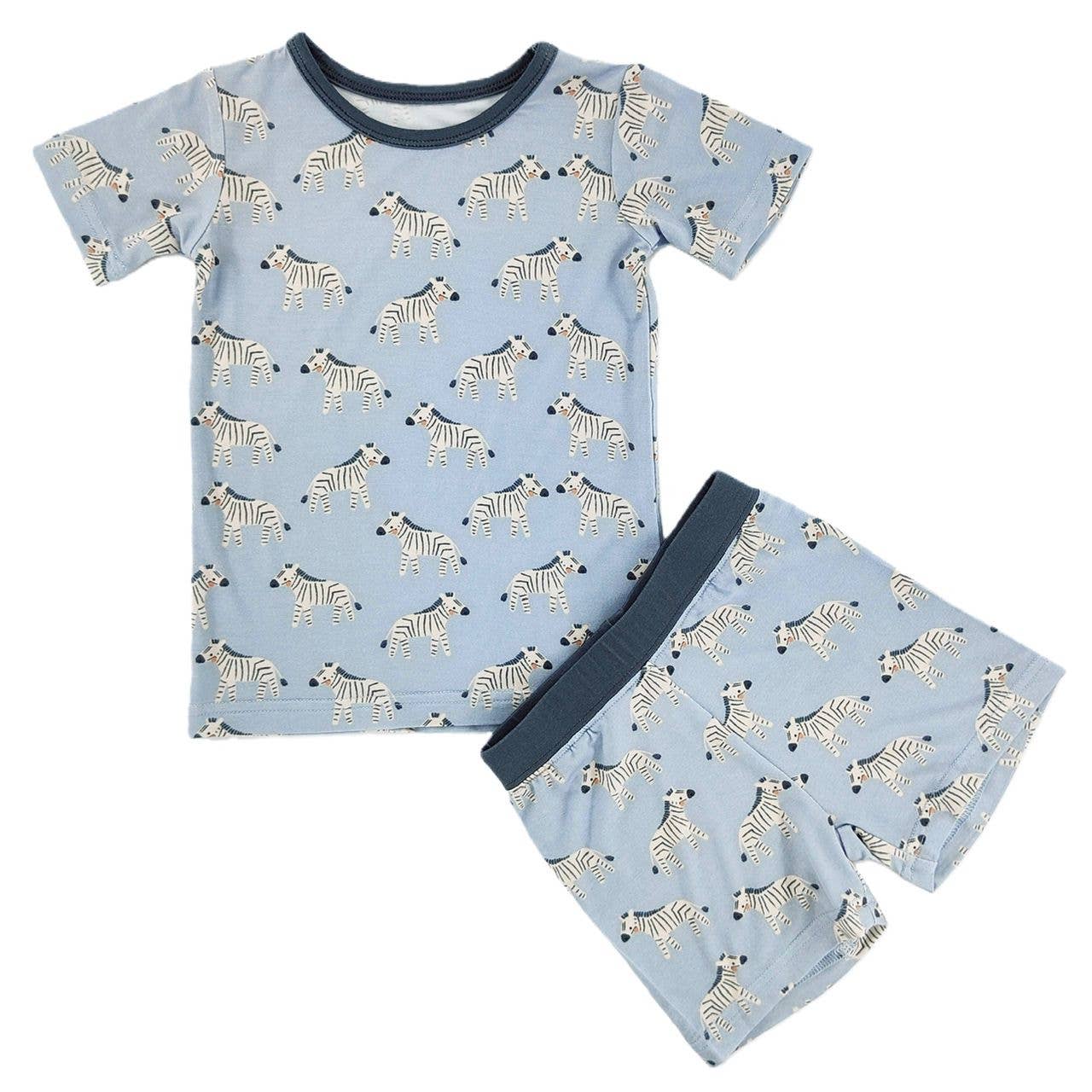 Zebra Friends Bamboo Shorts Set