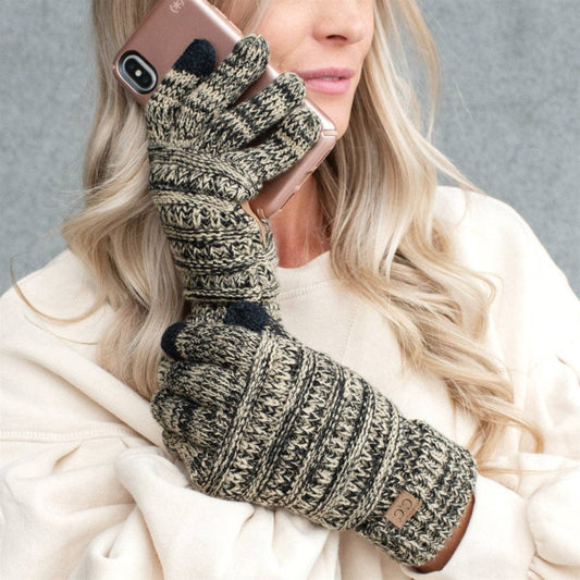CC 2-Tone Touchscreen Women's Gloves