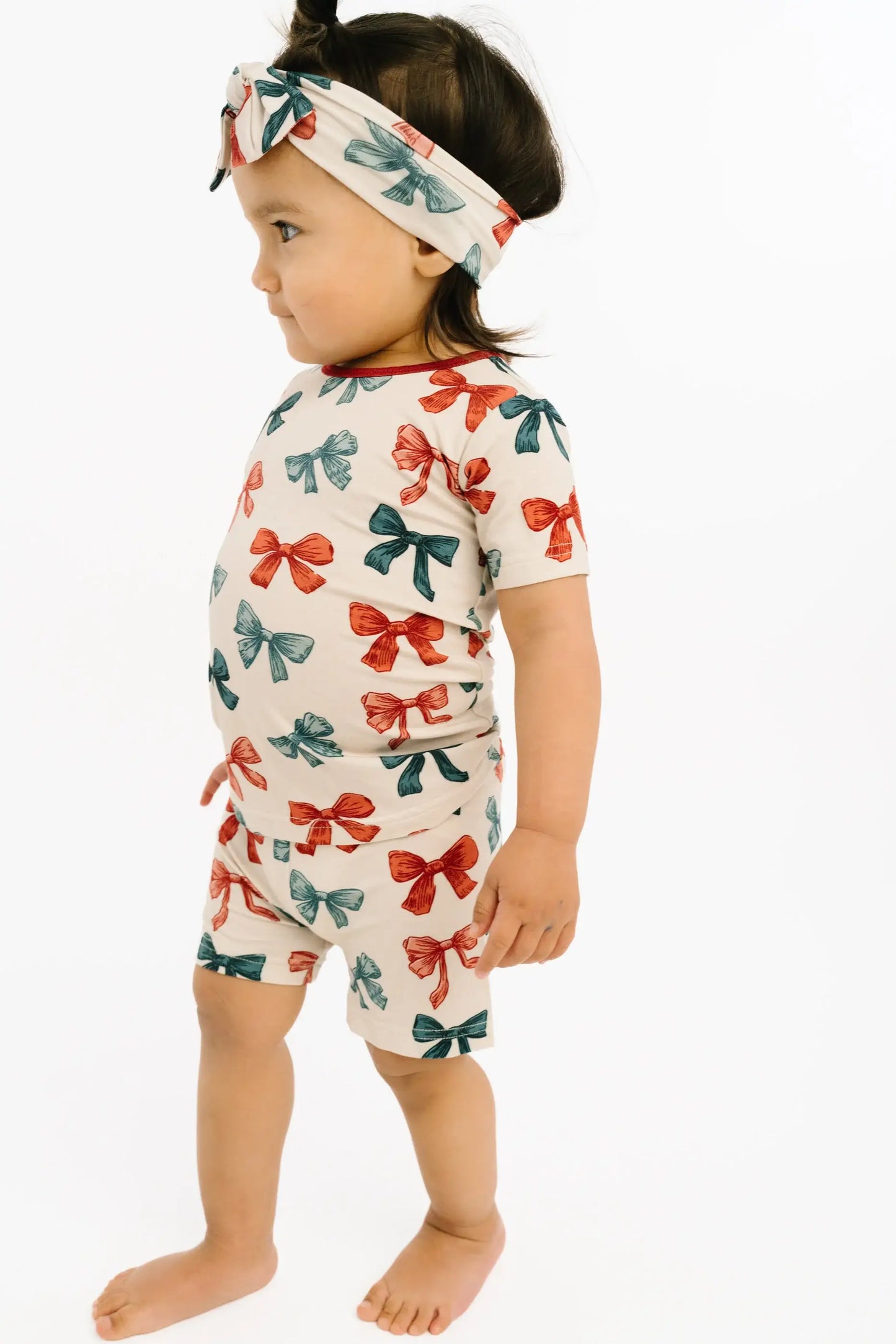Patriotic Bows Bamboo Shorts Set