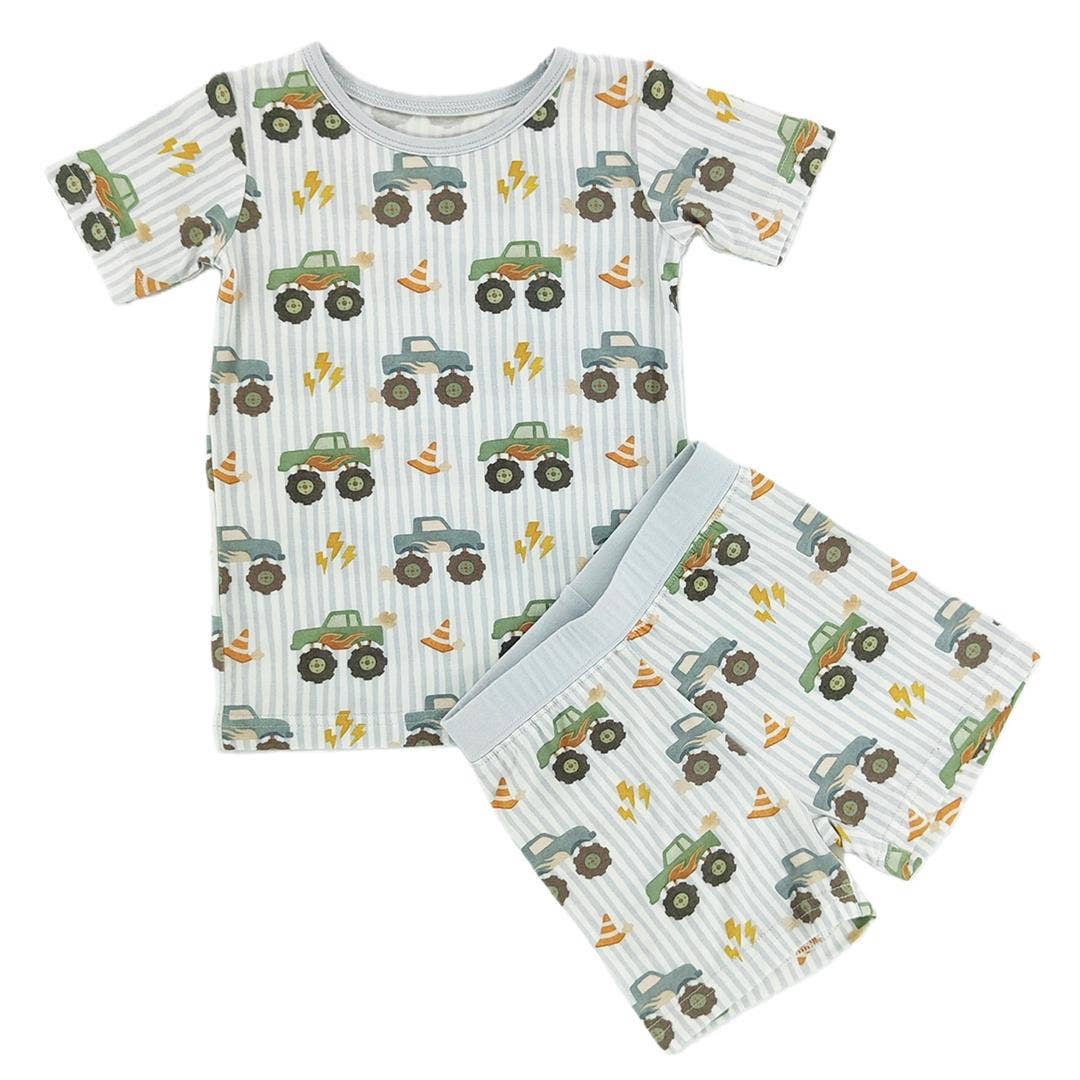 Monster Truck Bamboo Shorts Set