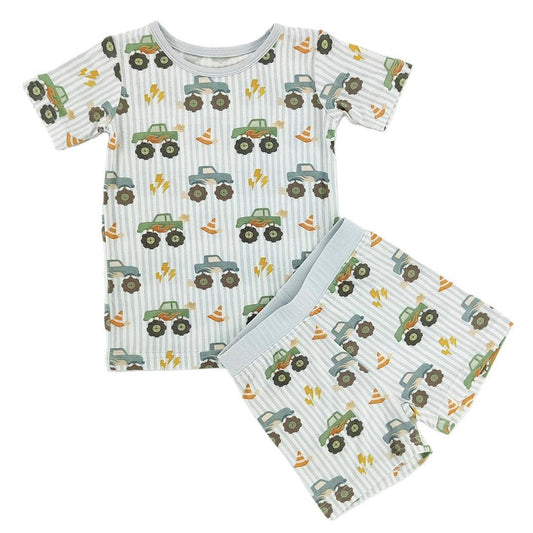Monster Truck Bamboo Shorts Set