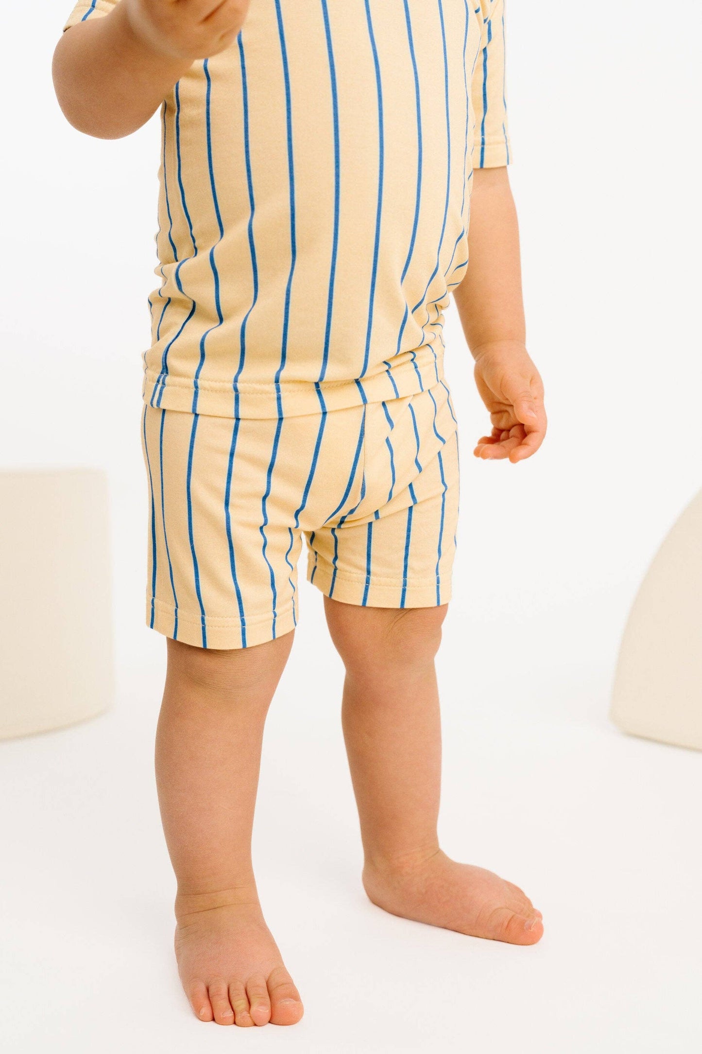 Vintage Stripe Bamboo Shorts Set