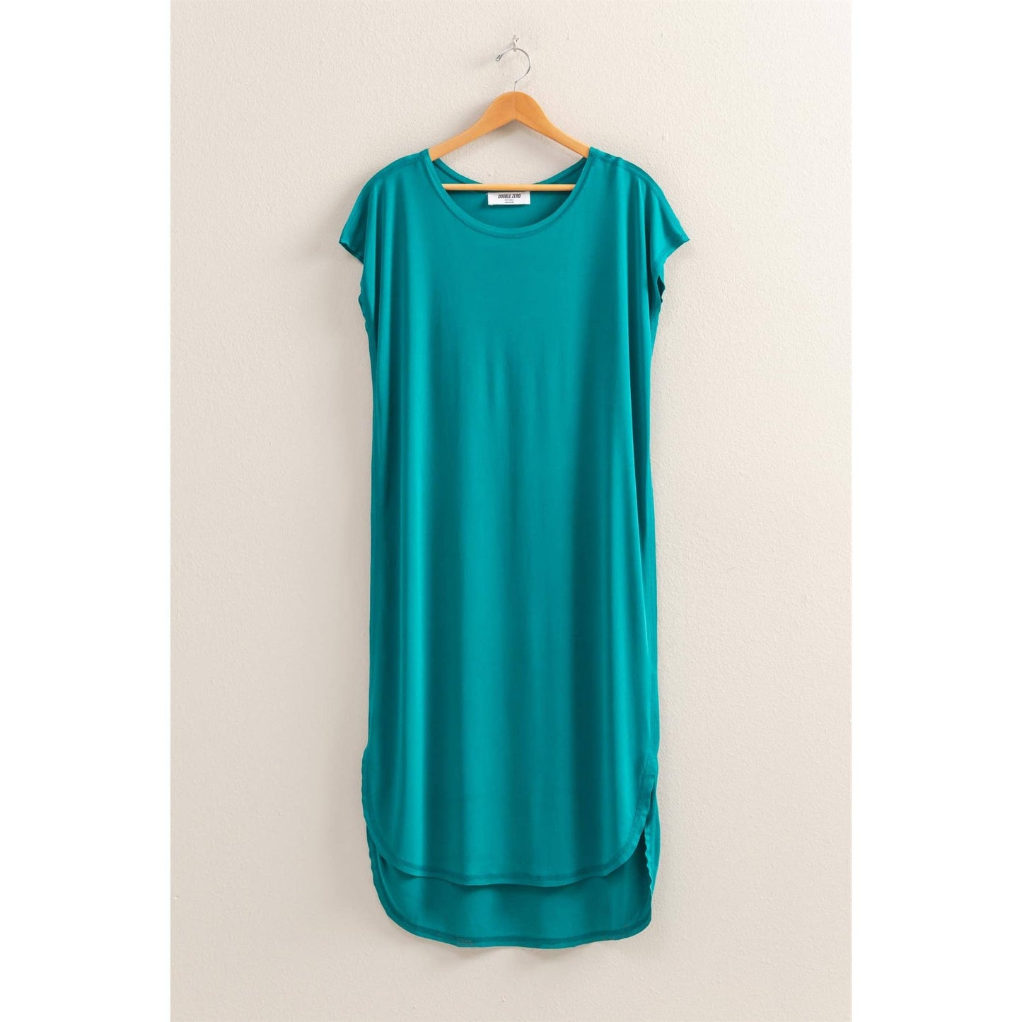 Teal Soft High Low Midi Dress