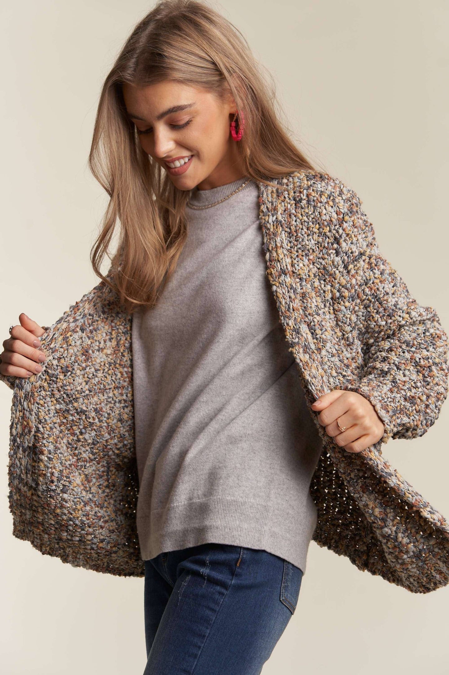 Multicolor cardigan sweater
