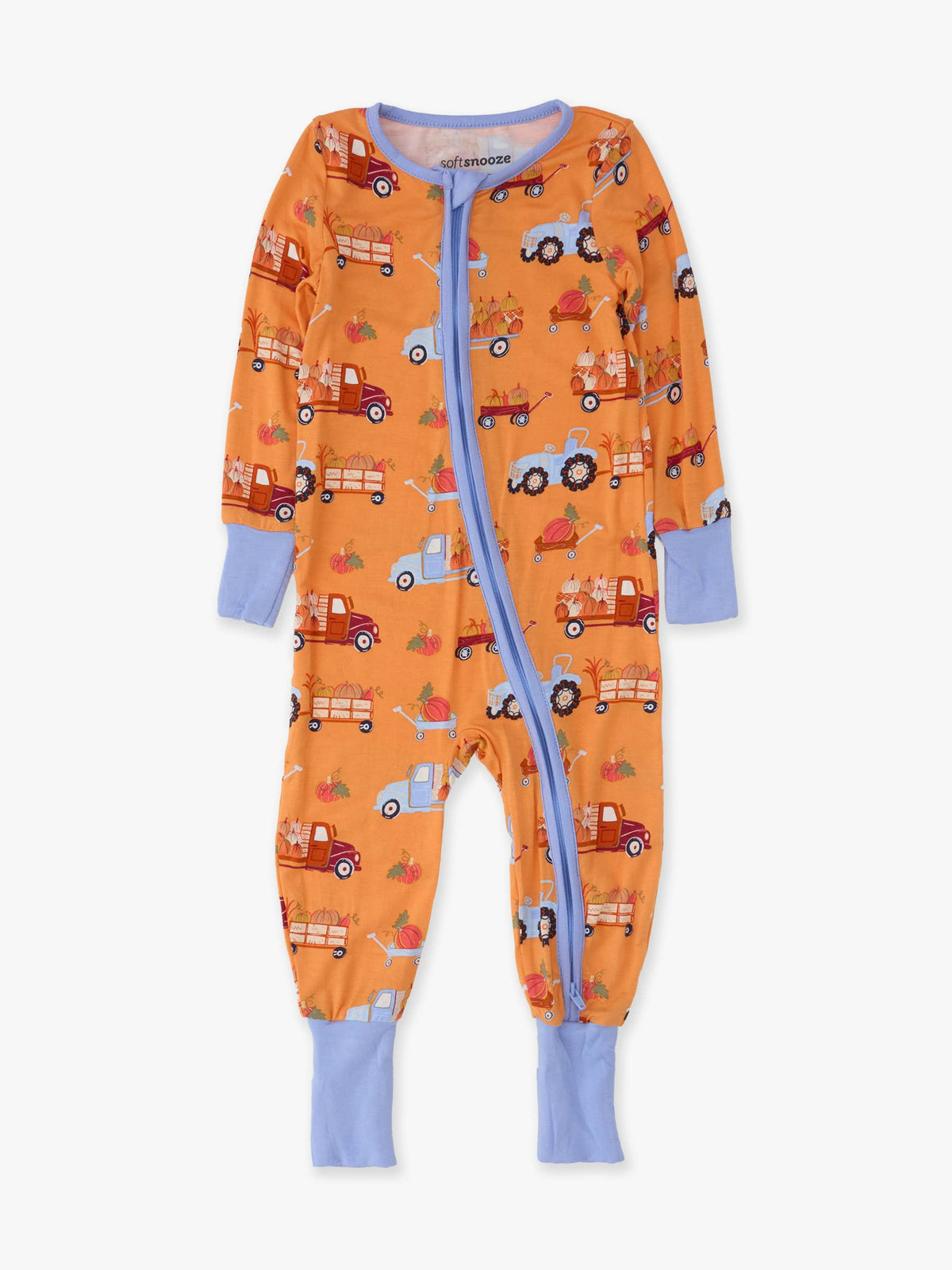 Baby Bamboo Viscose Harvest Haul Convertible One Piece Footie Pajama