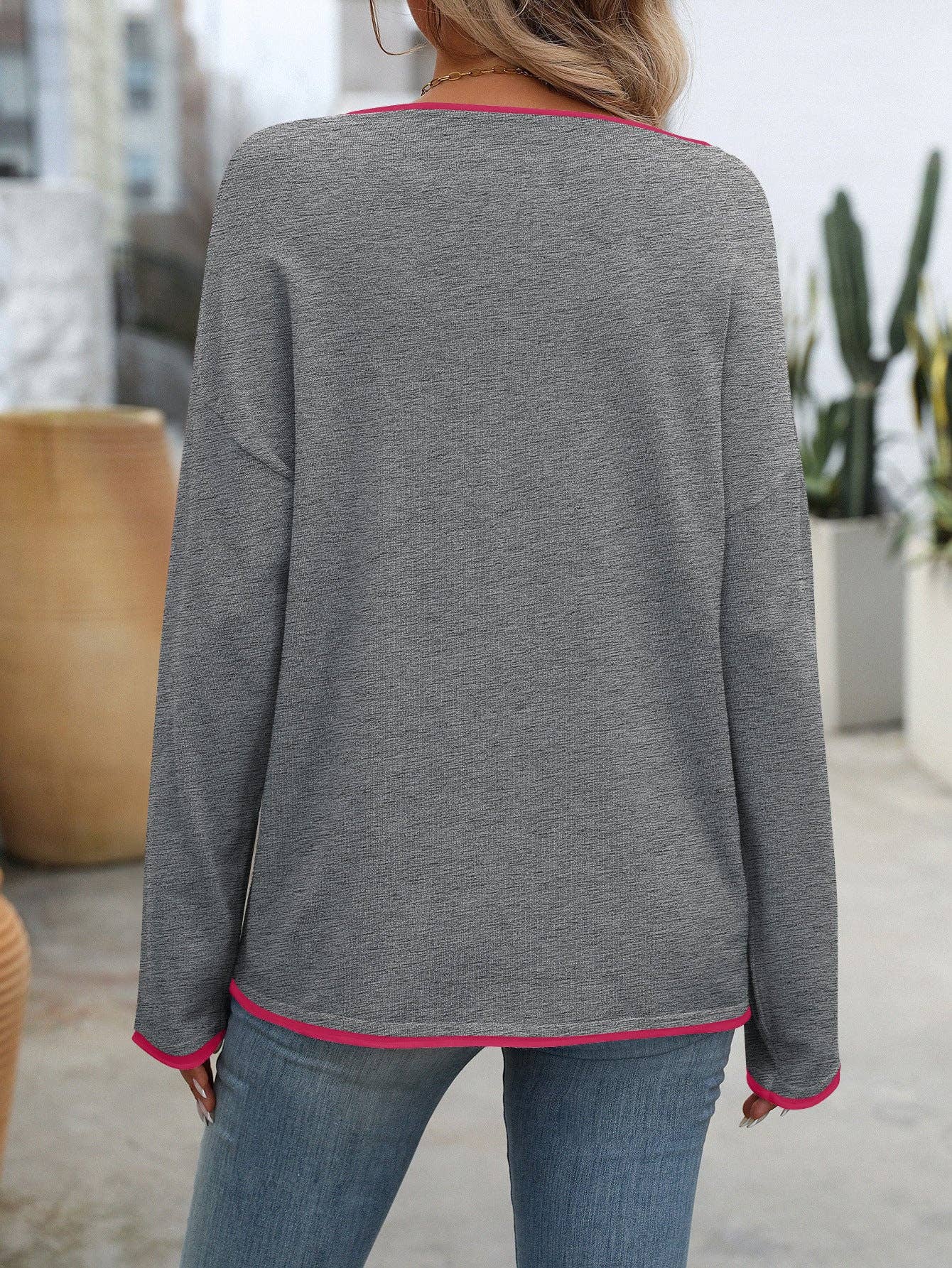 Crew Neck Core-spun Yarn Sweater