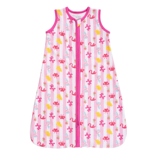 Pink Balloon Animal Organic Cotton Sleep Sack 0.5 TOG