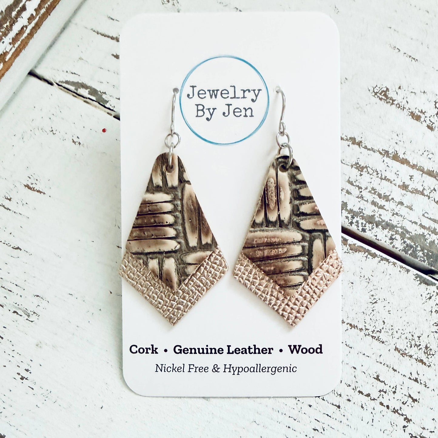 Taupe Weaved- earrings